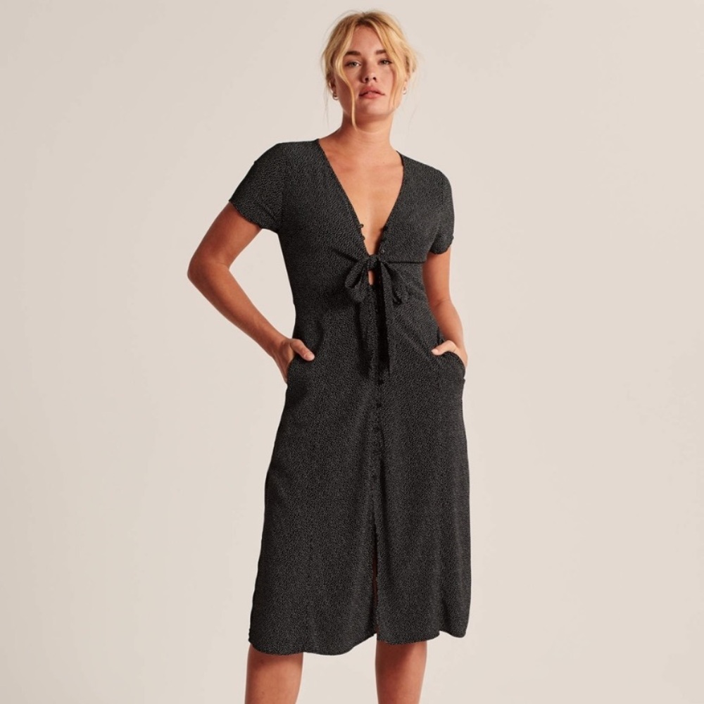 Abercrombie Midi Button Front Dress